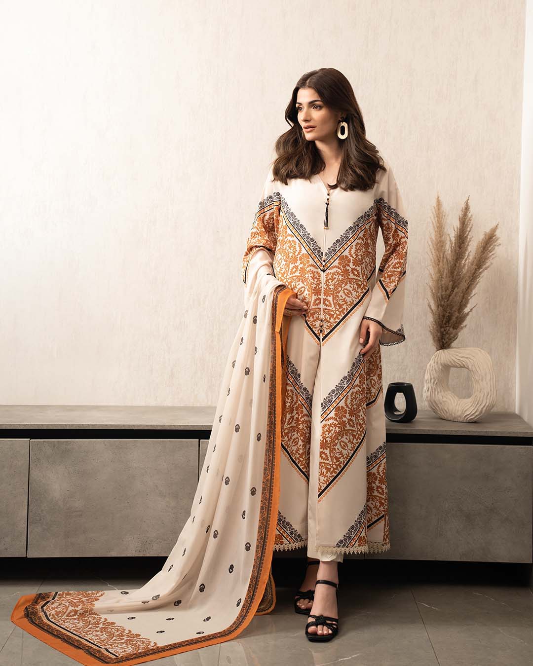 Feroza Front Cut Long 3pc Suit