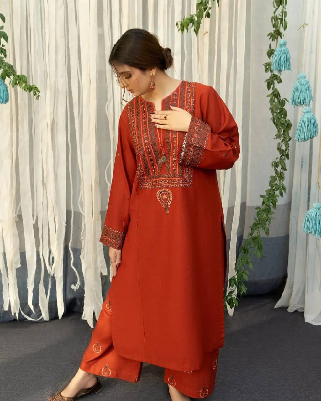 Ayat - 3PC Embroidered Ensemble with Digital Dupata